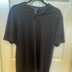 Calvin Klein Black Polo Shirt Classic Knit